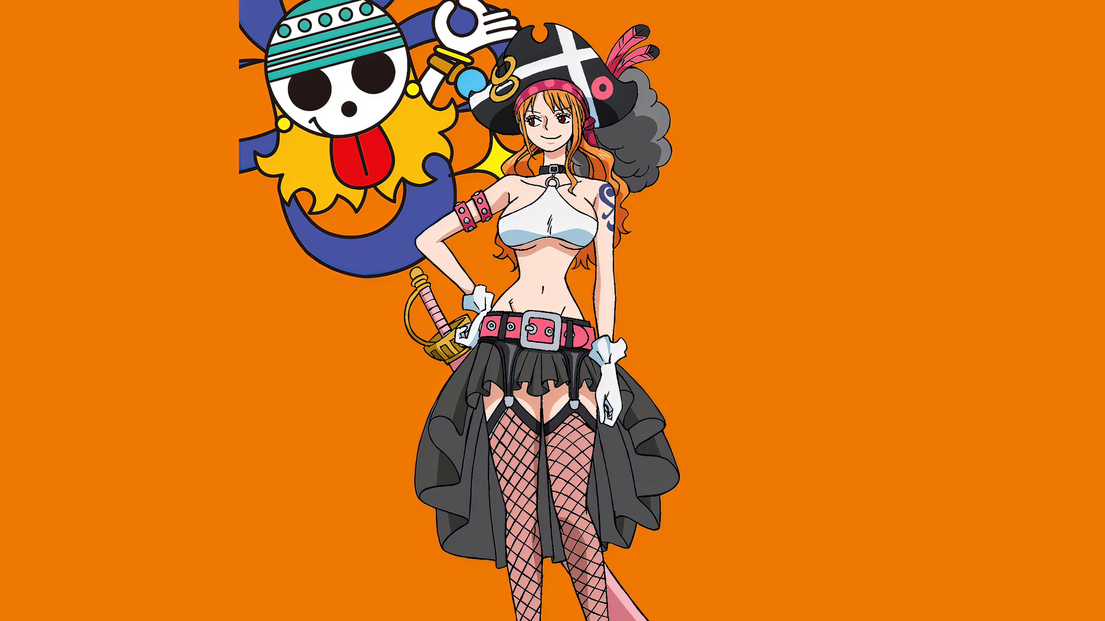 Nami One Piece Red 4k Wallpaper iPhone HD Phone 9681h