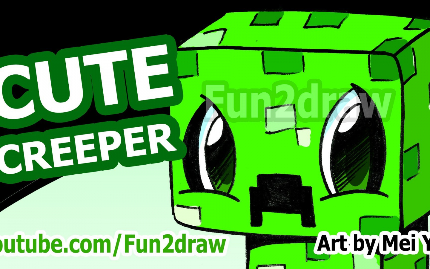 Cute Creeper How To Draw A Minecraft