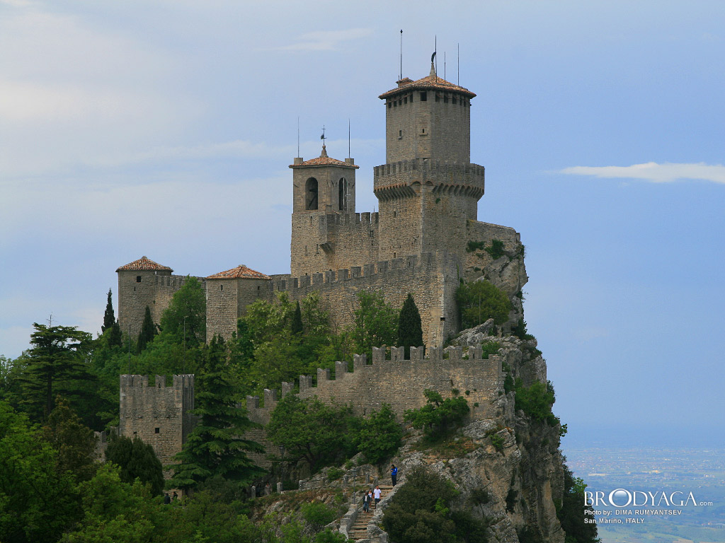 San Marino Italy Castles Wallpaper
