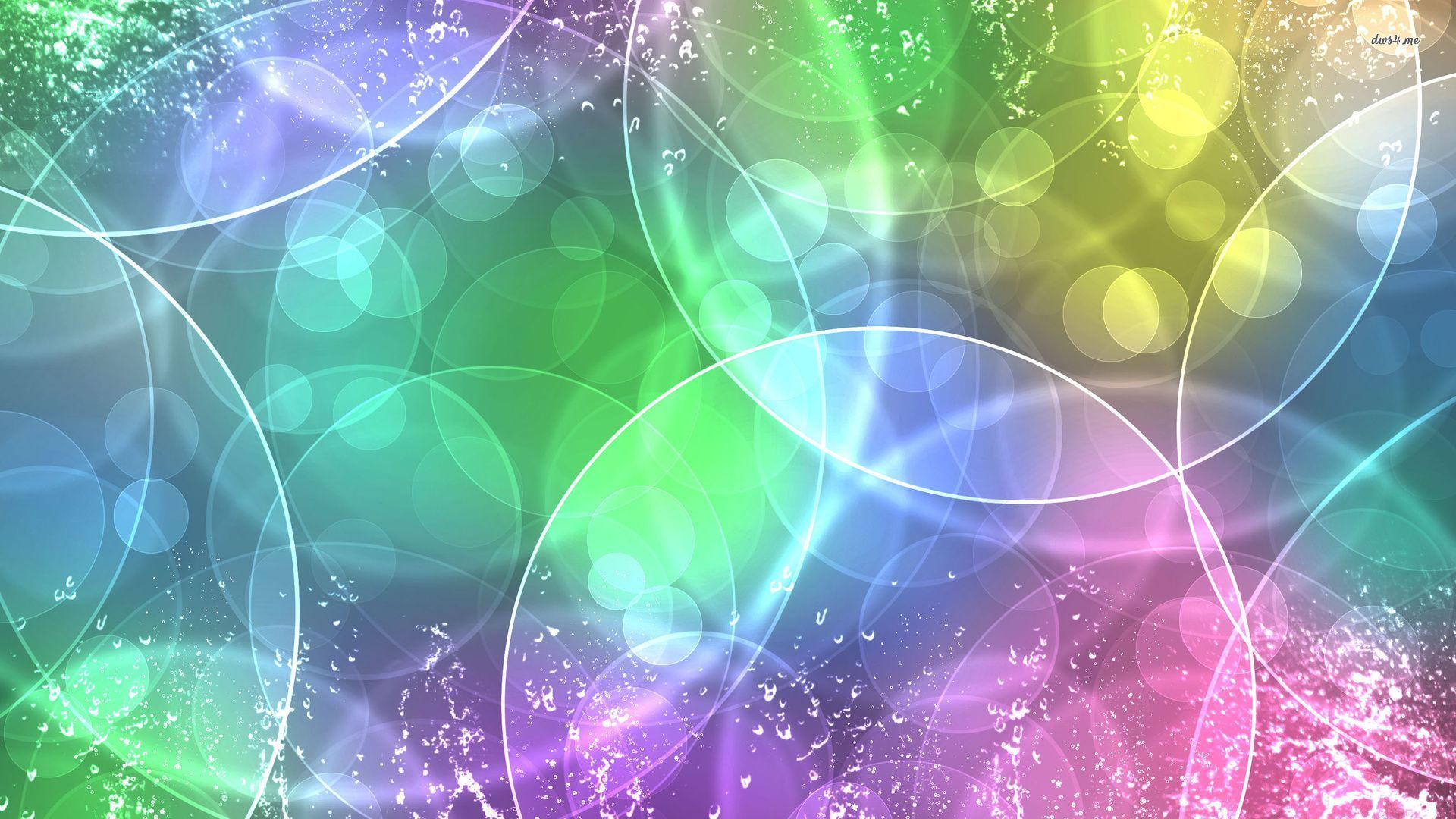 Colorful Translucent Bubbles Wallpaper