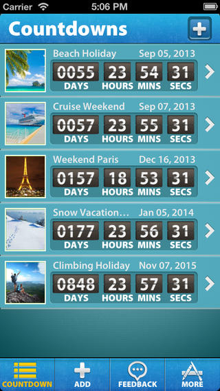 vacation countdown timer