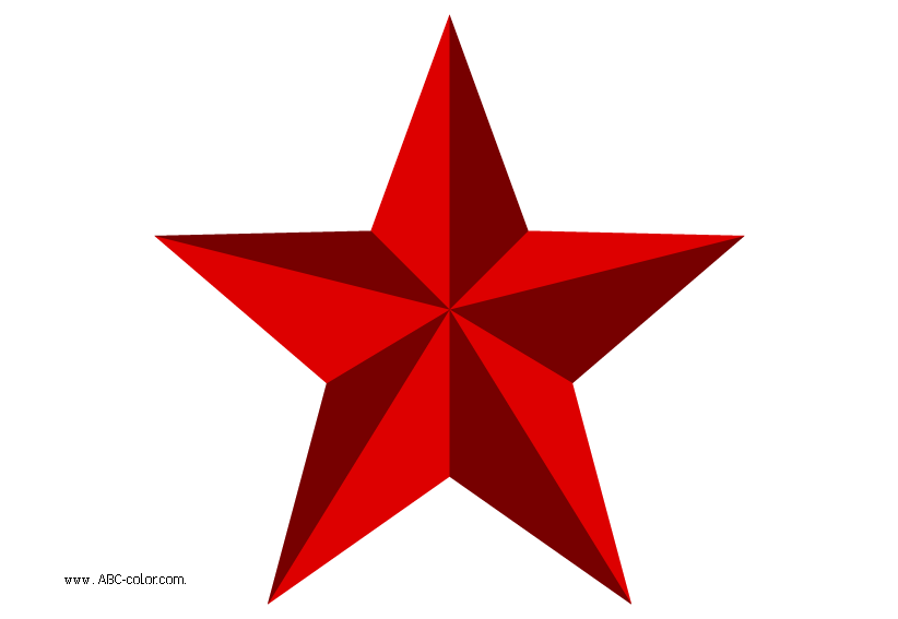 Raster Clipart Faceted Star Pentagram
