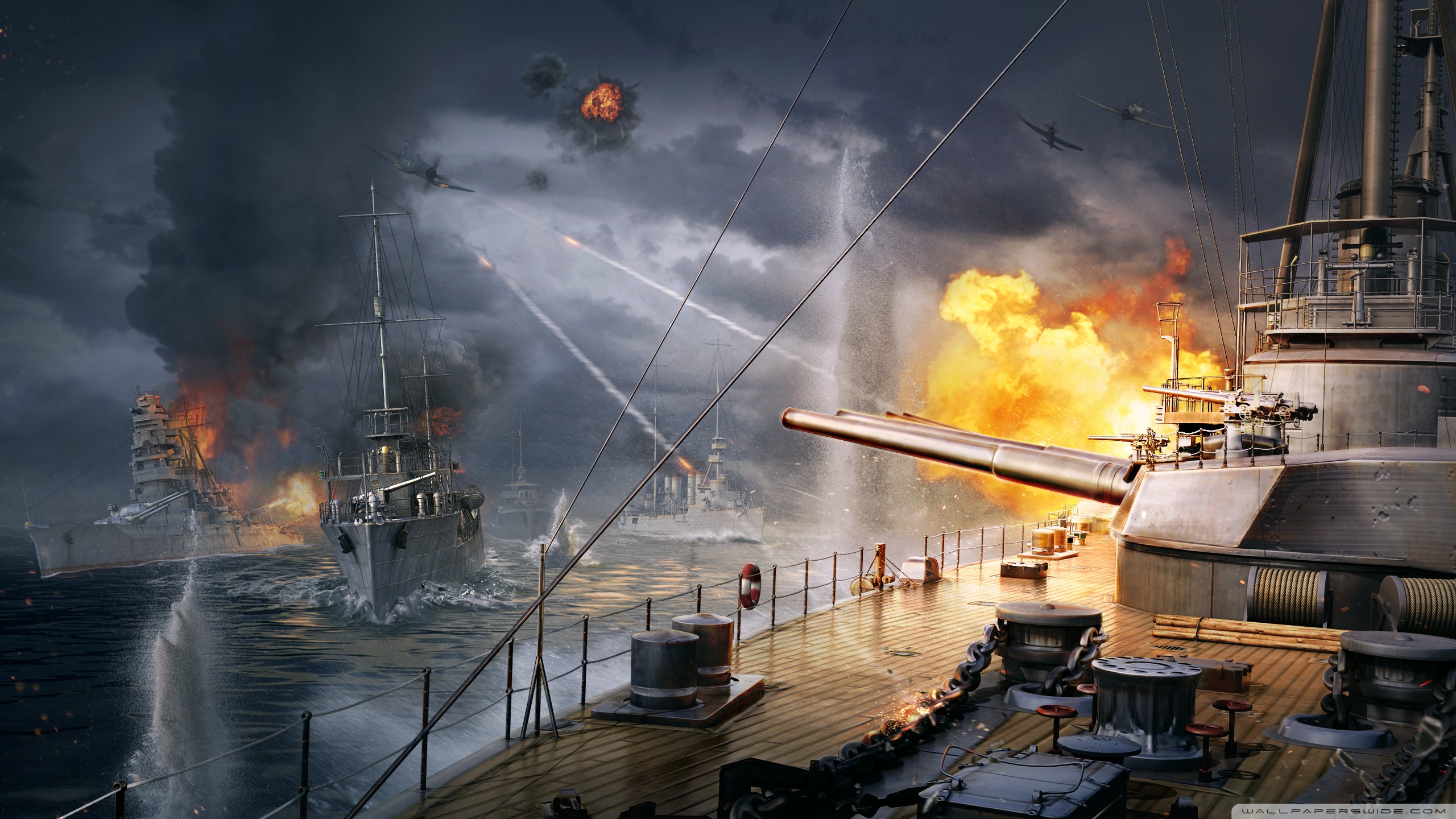 World Of Warships Battleships Wallpaper Full HD