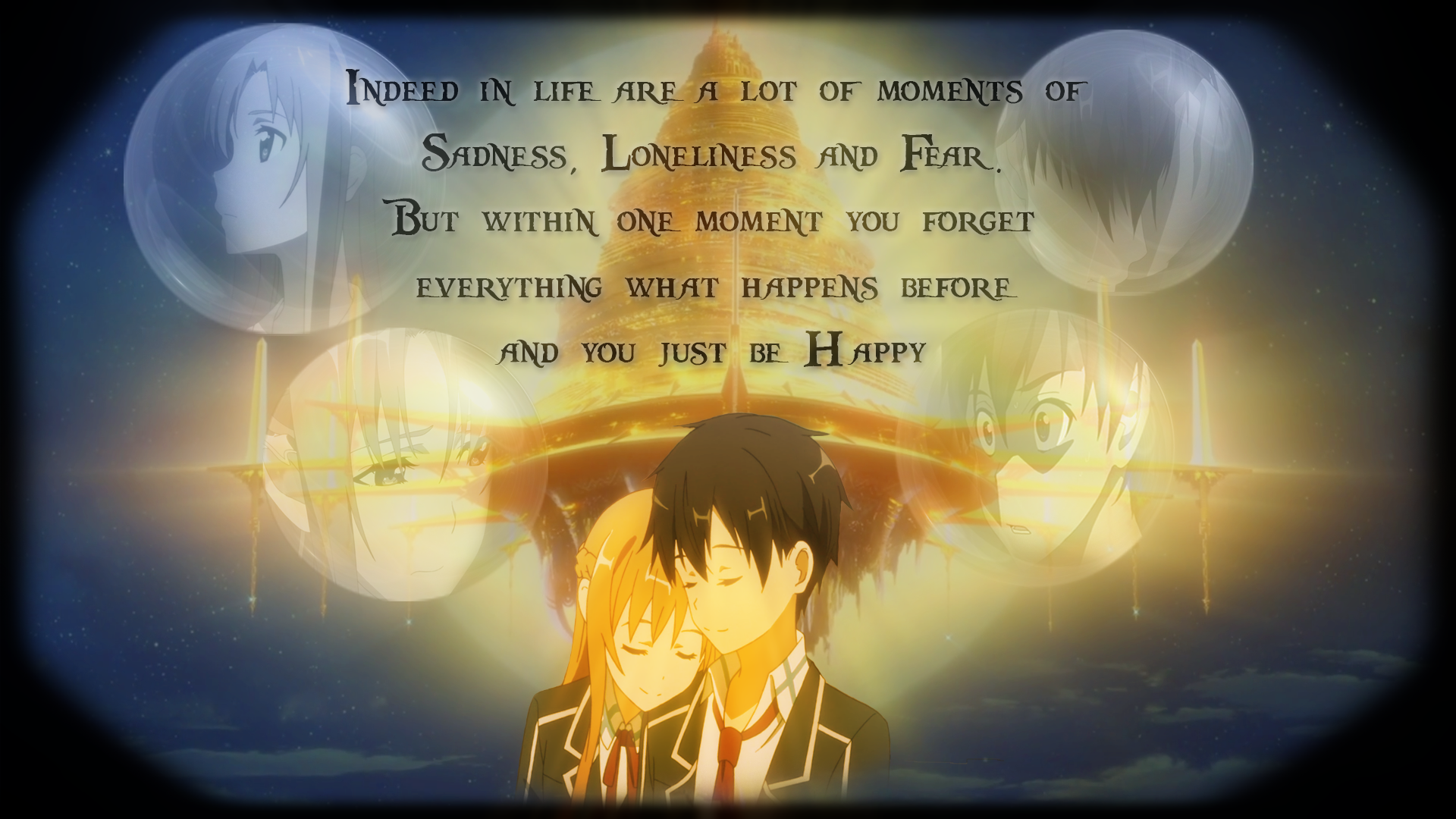 Someday youll just be Happy   SAO Wallpaper by Bixes on
