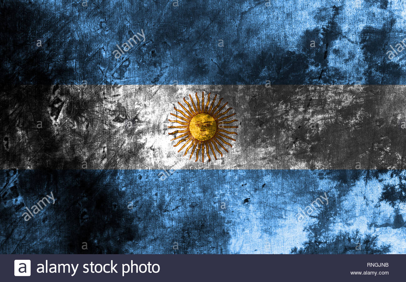 Old Argentina Grunge Background Flag Stock Photo