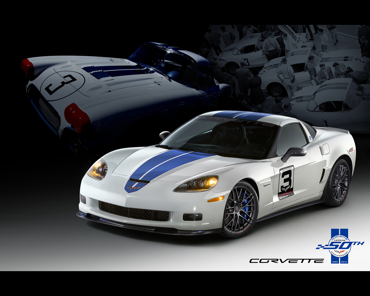 Wallpaper Corvette C2 Racing Le Mans