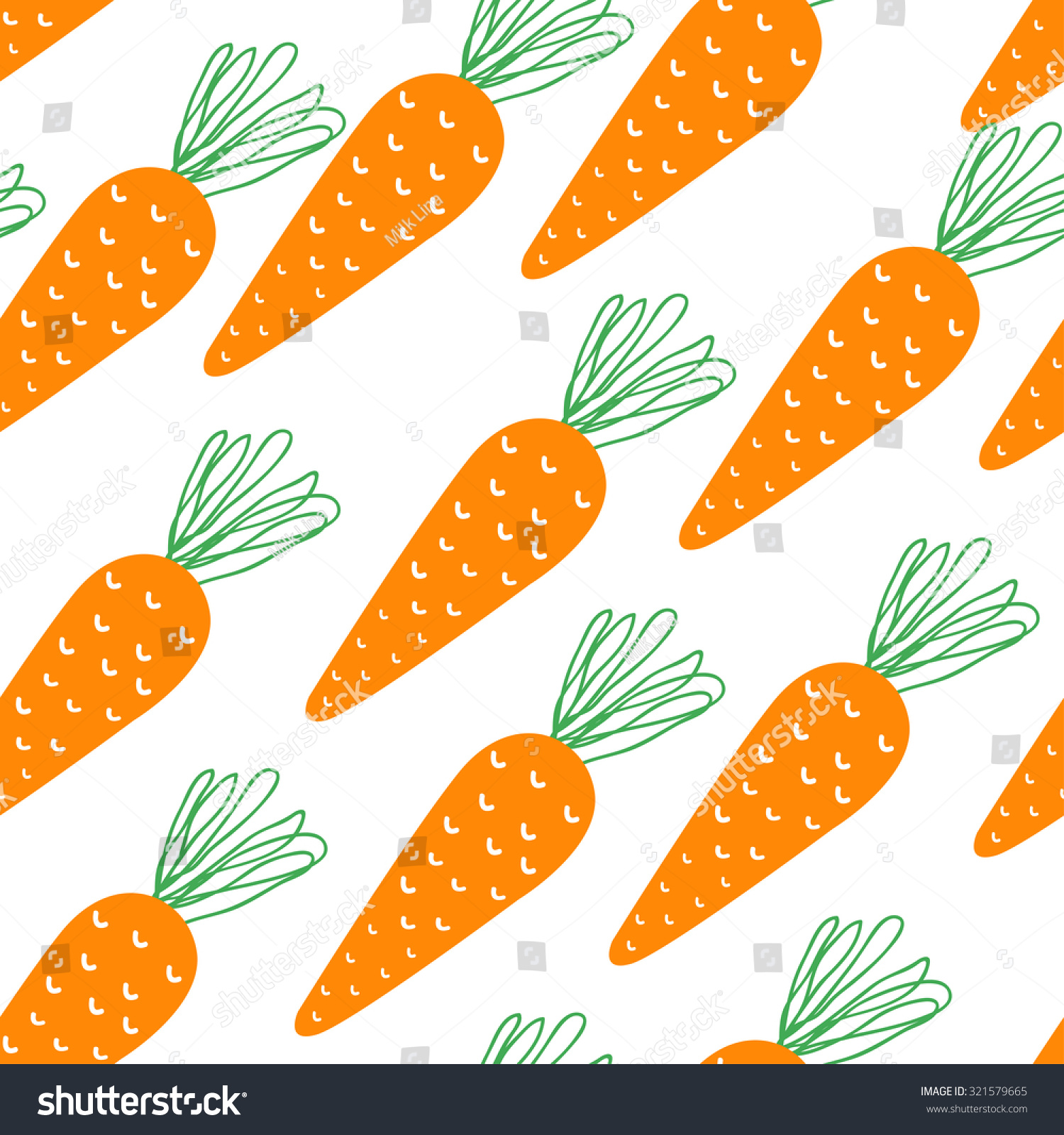 Cute Wallpaper Carrots Stock Vector Shutterstock