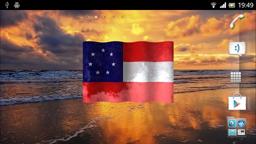 View bigger   Confederate flag 3D wallpaper for Android screenshot