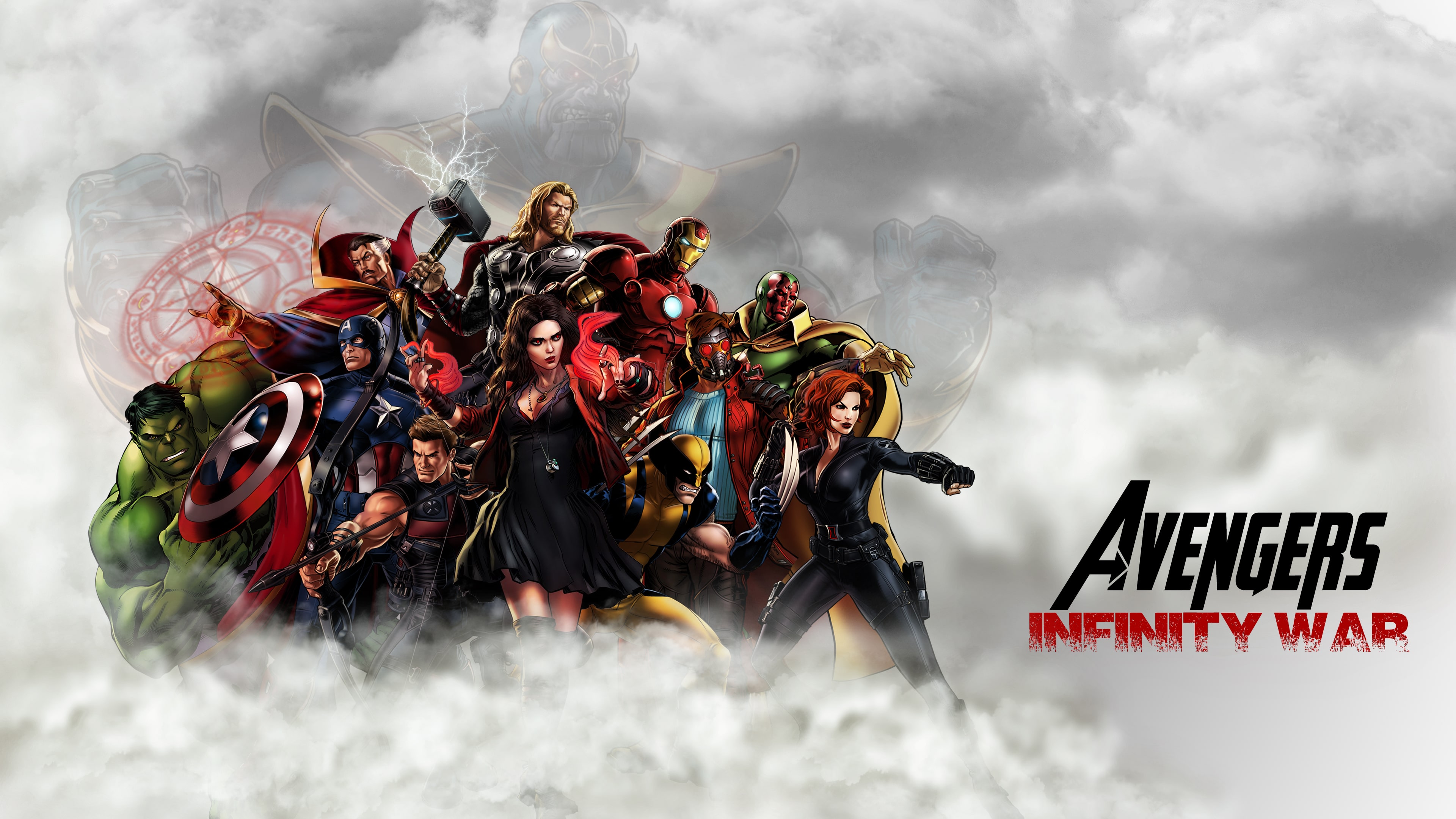 Download Avengers Infinity War Superheroes Fan Art Wallpaper | Wallpapers .com