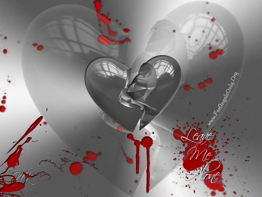 Wallpaper Background Emo Heart Love Hurts Broken