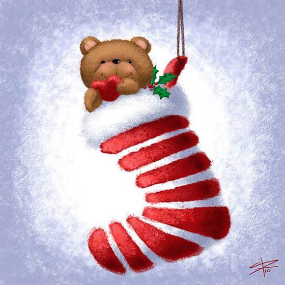 Teddy Christmas Stockings HD Wallpaper