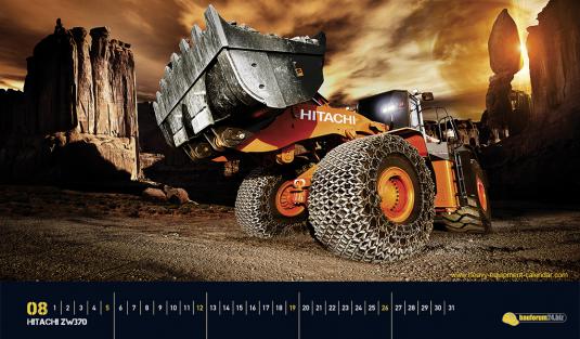 Hitachi Zw370 Heavy Equipment Calendar