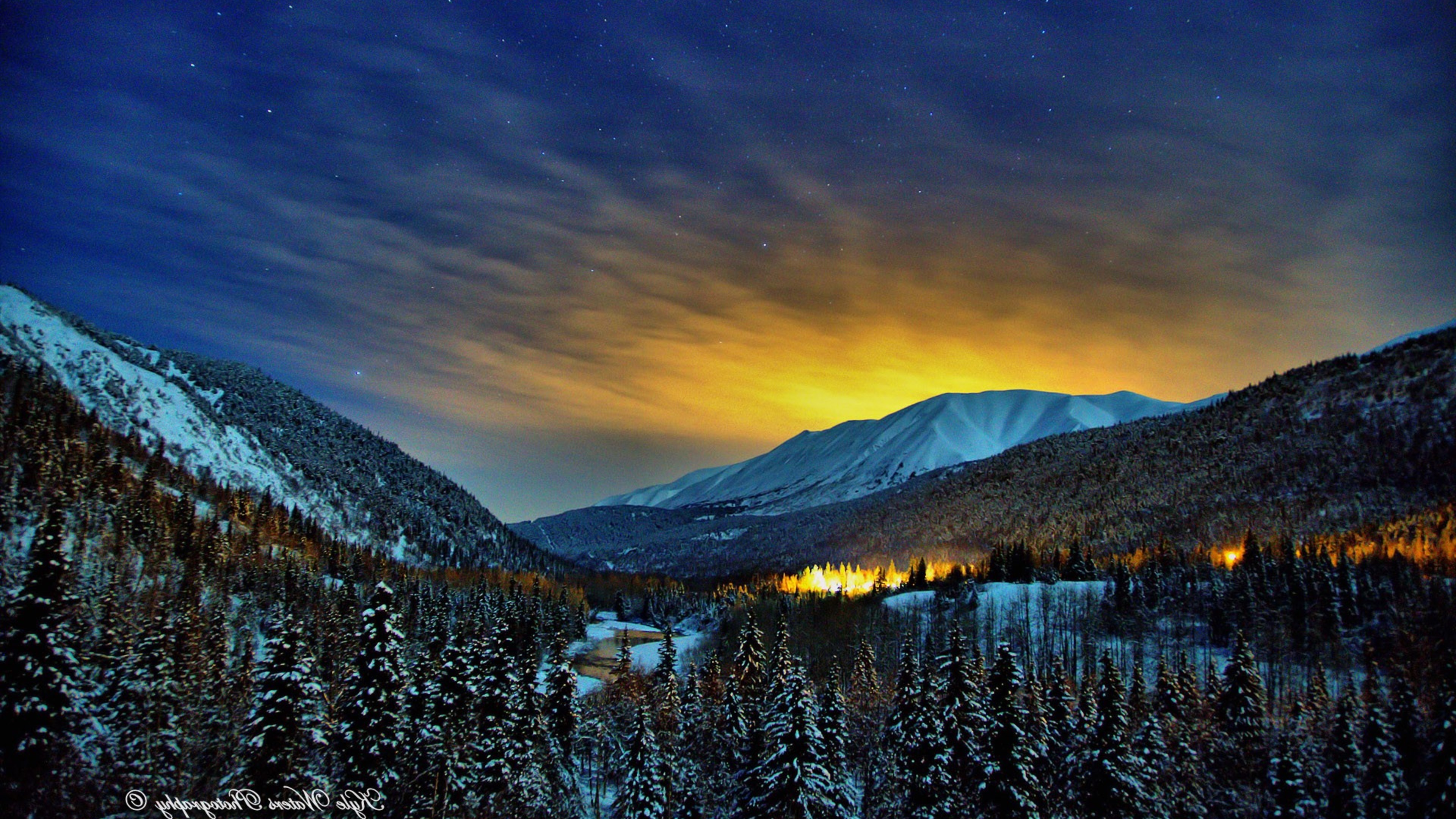 Alaska Winter Wallpaper 1080p Lights Widescreen Northern