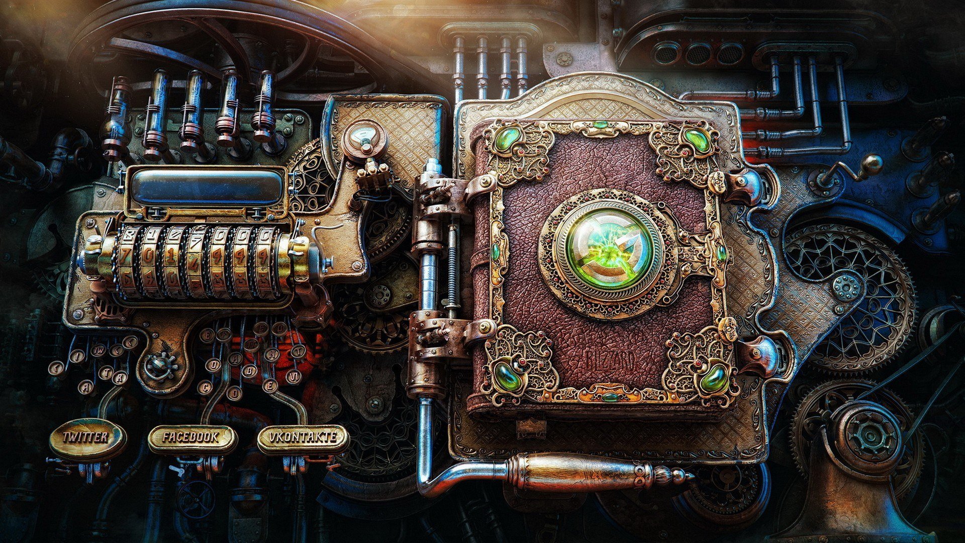 Steampunk computer panel wallpapers and images   wallpapers pictures