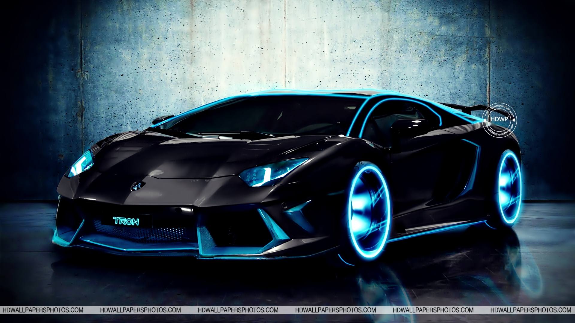 Tron Lamborghini Aventador HD Wallpaper Image Pictures