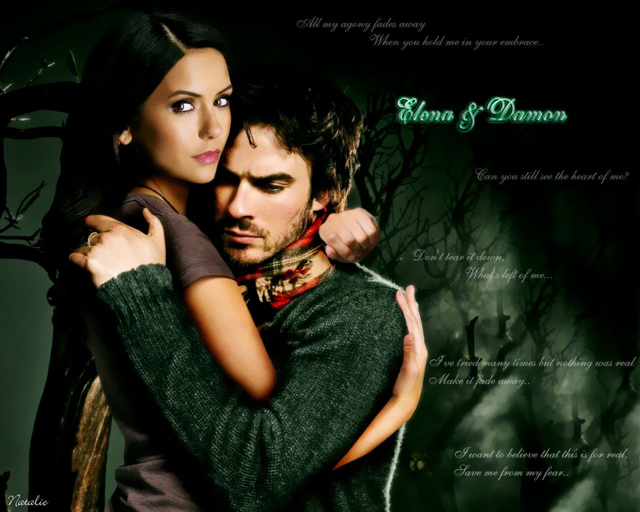 Elena Und Damon Wallpaper