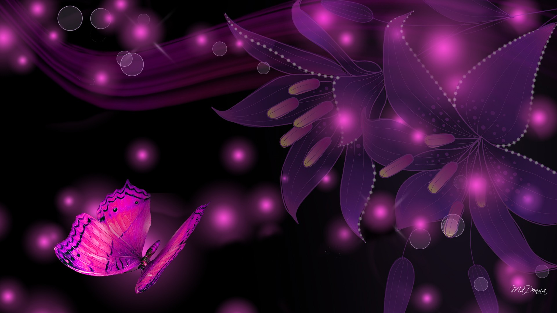 Pink And Black Wallpaper