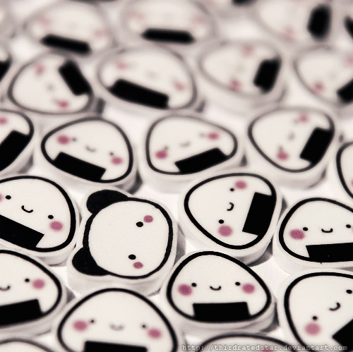 Kawaii Panda Erasers Phone Wallpaper By