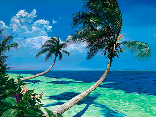 Beach And Tropical Murals Scene Wallpaper