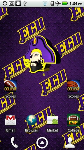 East Carolina Pirates Live Wallpaper With Animated 3d Logo Background
