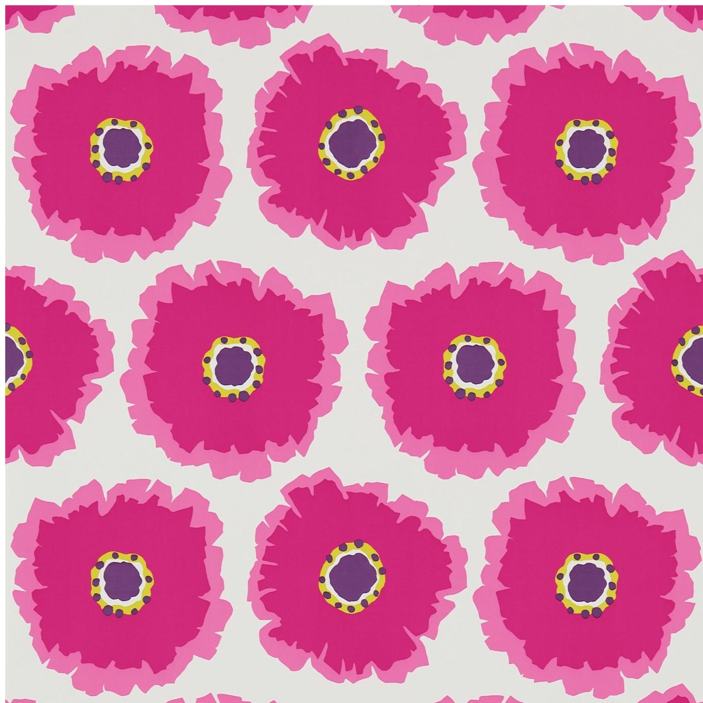 CreamFuchsia wallpaper from the Papavera collection priced per roll