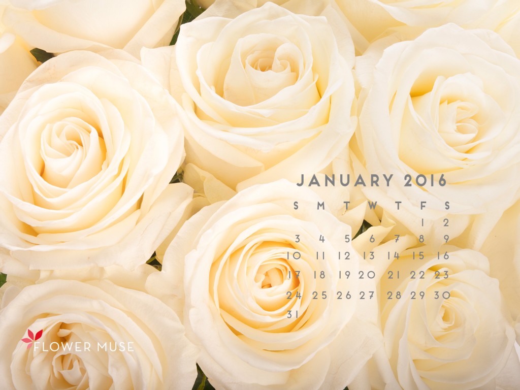 January 2016 Calendar Flower Muse Blog