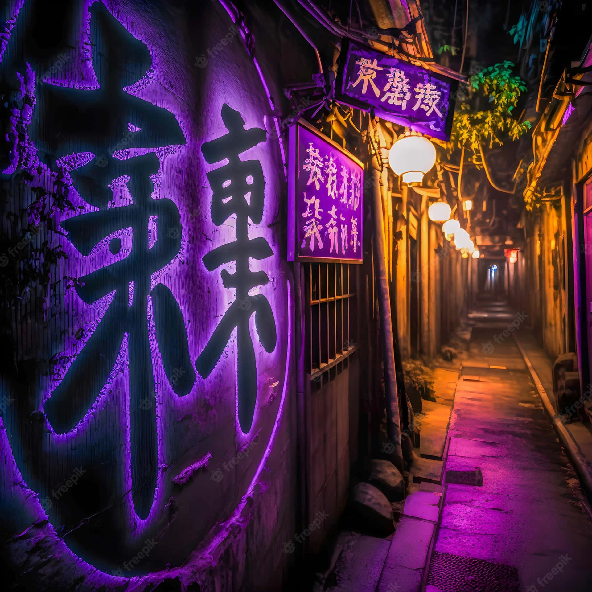 Purple Japanese Wallpaper