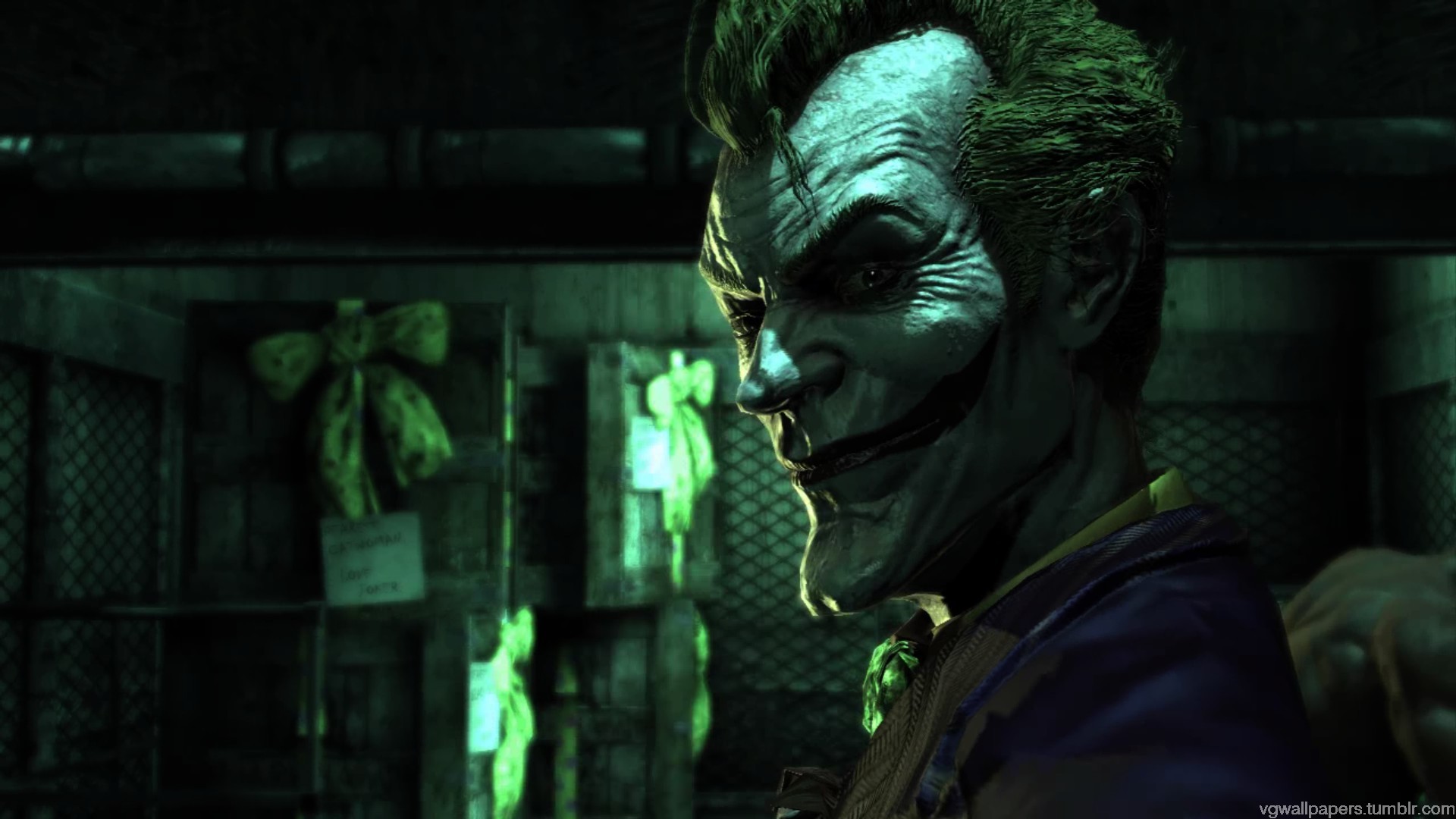 The Joker   a screenshot from The Batman Arkham AsylumClick image for 1920x1080
