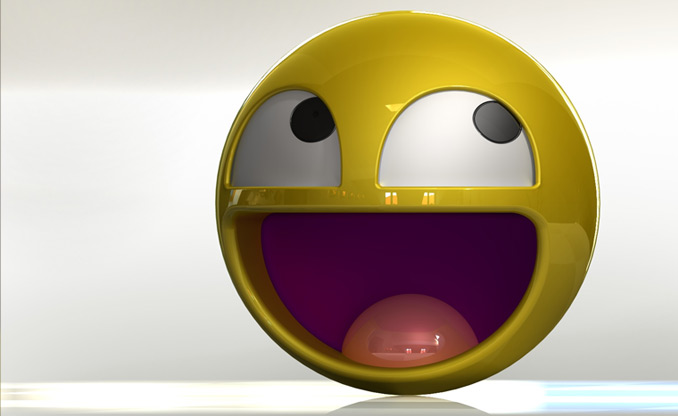 Awesome 3d Smiley Wallpaper