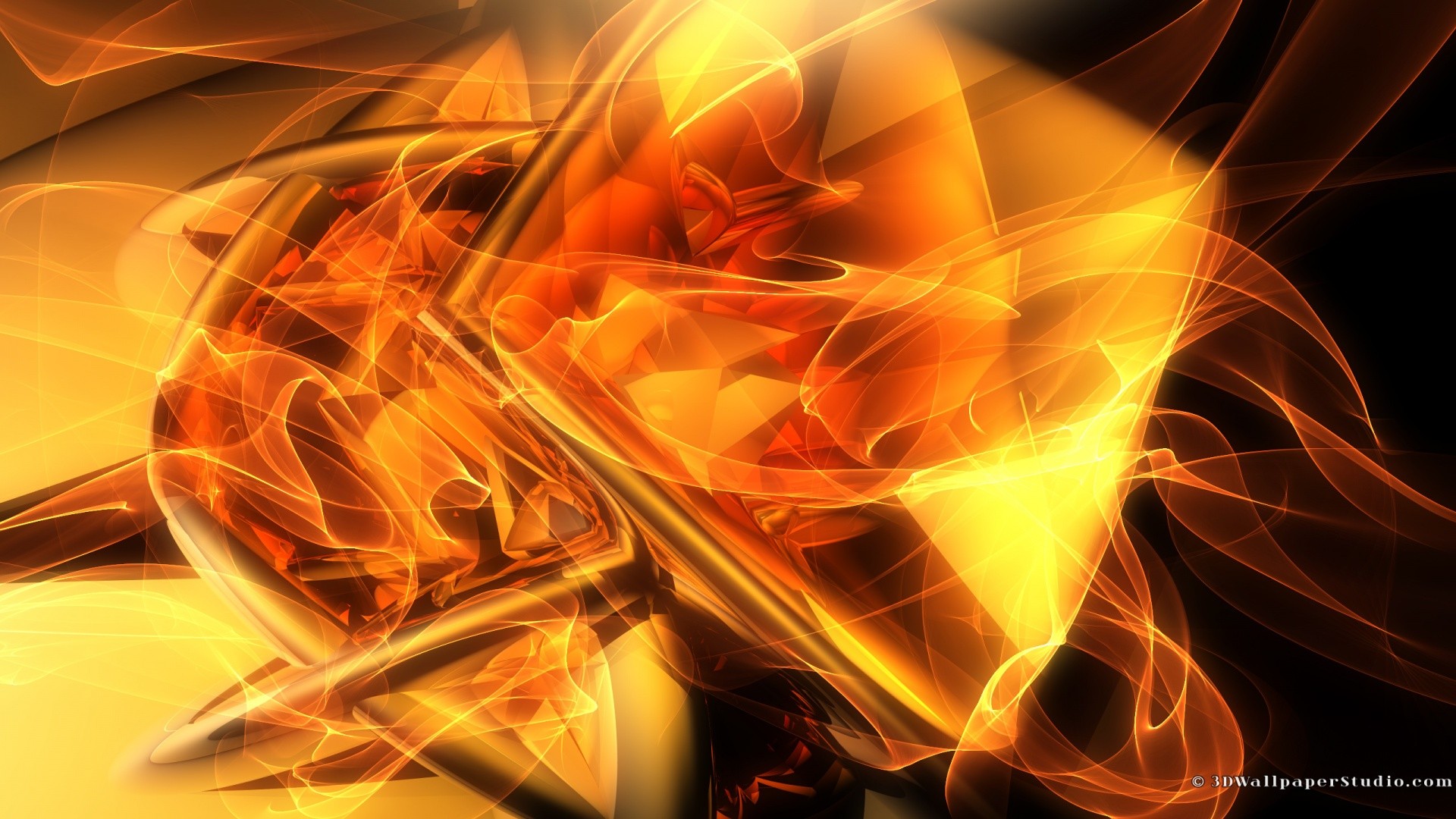 Abstract Gold Wallpaper 1920x1080 Abstract Gold 3D Fusion