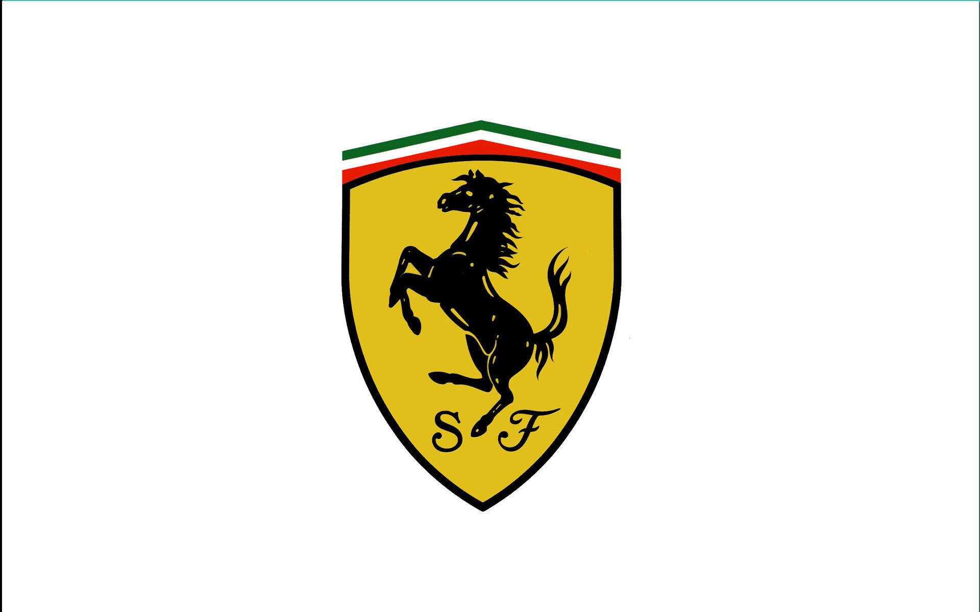 Scuderia Ferrari Logo White Background Wide Motorsport