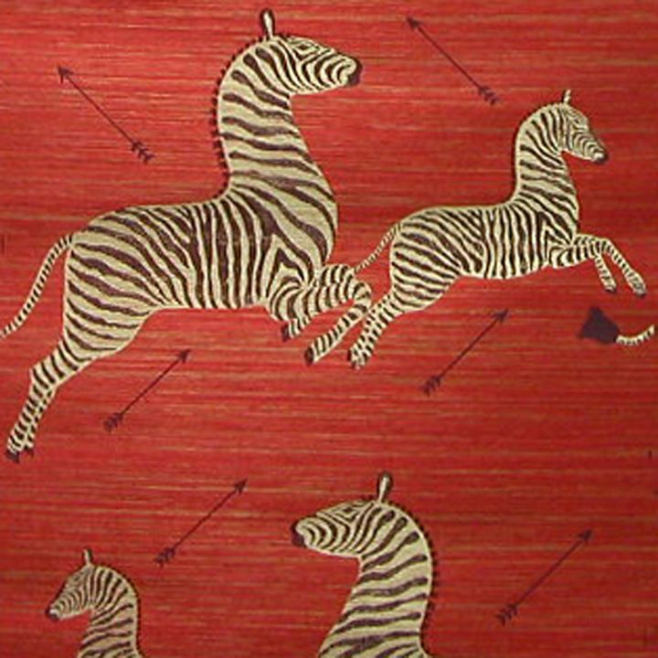 Scalamandre Zebra Wallpaper On Grass Cloth