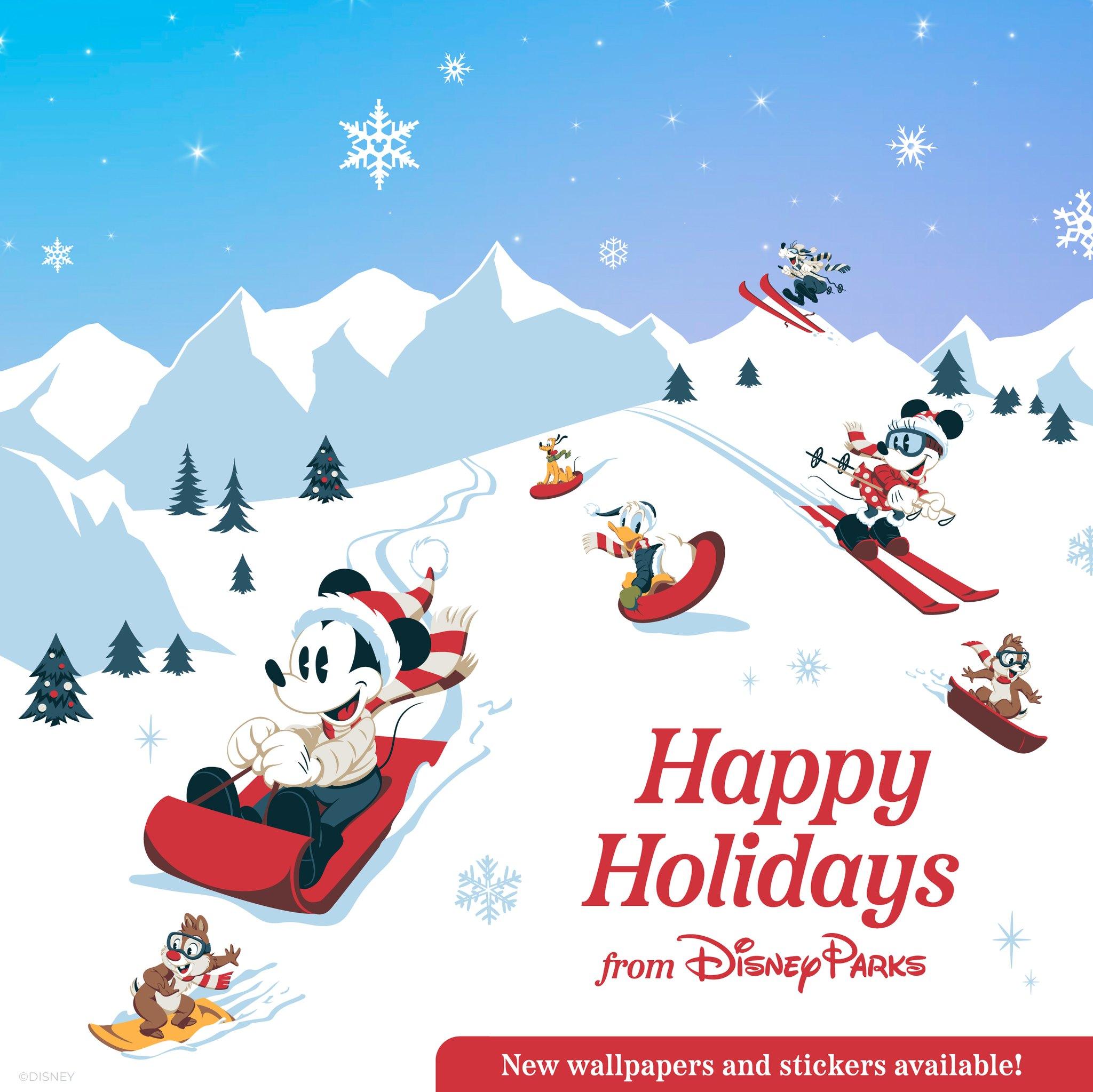Disney Parks Tis The Season For Holiday Wallpaper And Gif