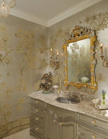 Chinoiserie Chic   Traditional   Powder Room   dallas   by Hayslip