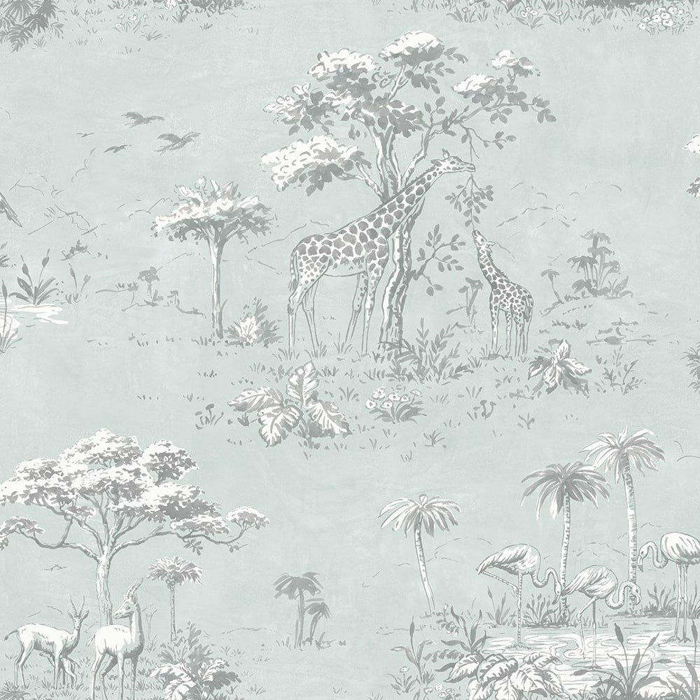 Rasch Safari Animals Pattern Wallpaper Giraffe Motif Textured