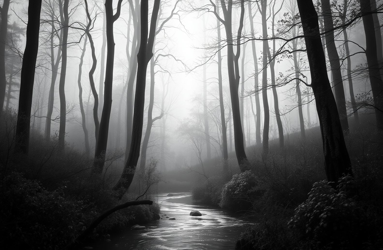 Black And White Nature Wallpaper
