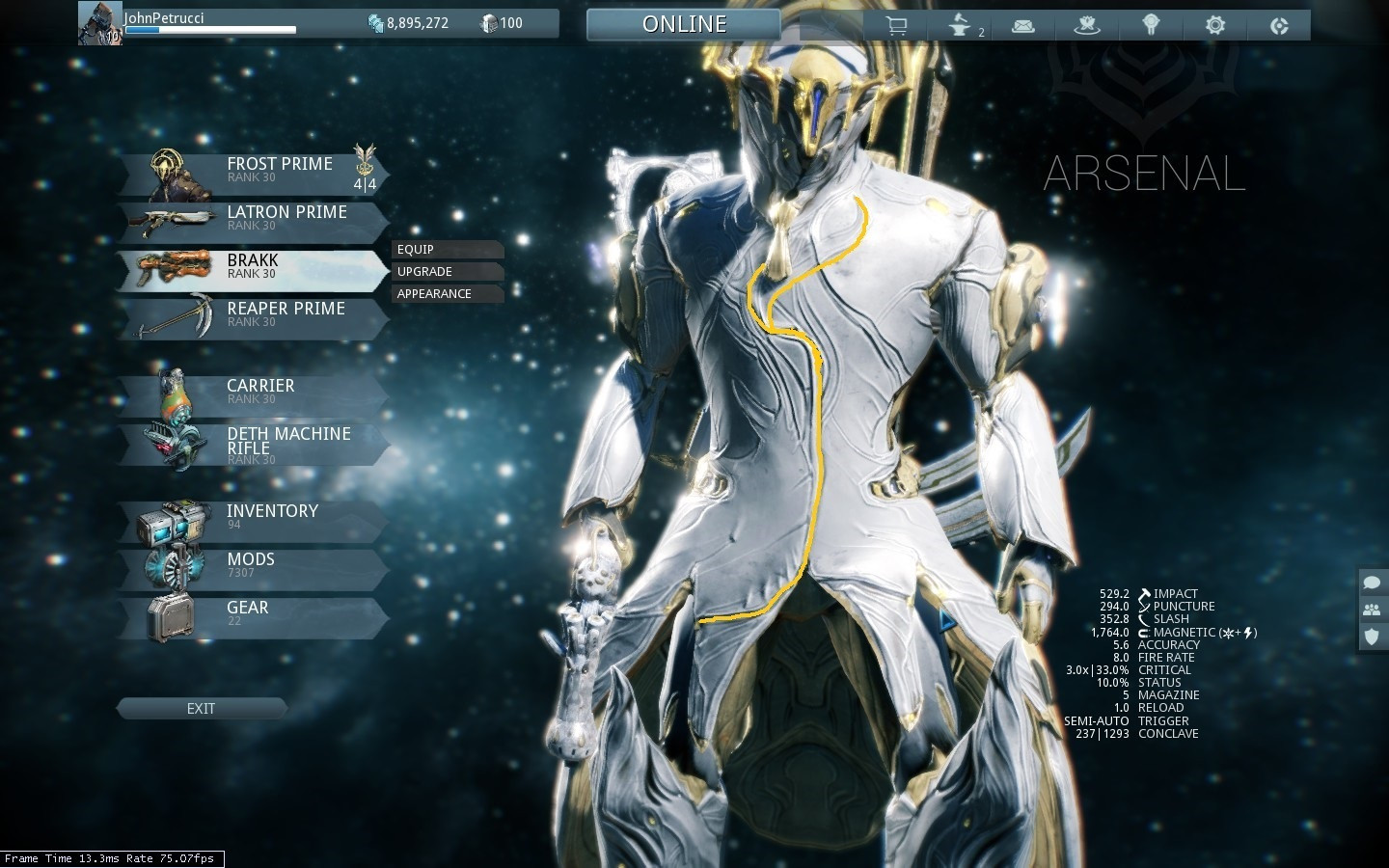 Frost Warframe A Small Golden Touch For