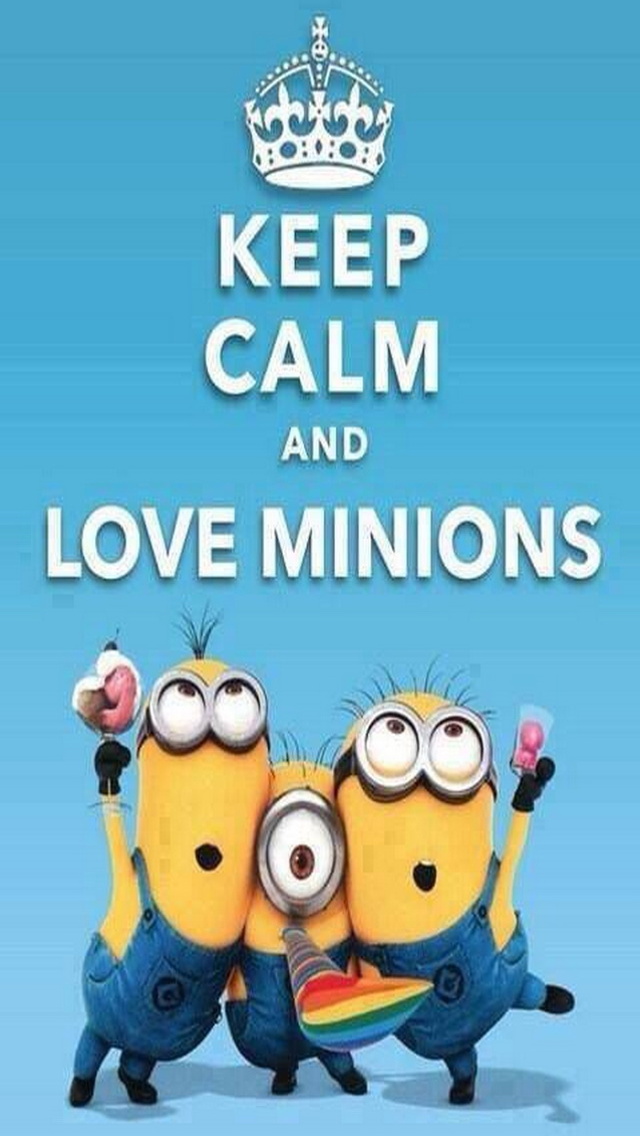 Keep Calm And Love Minions iPhone Wallpaper