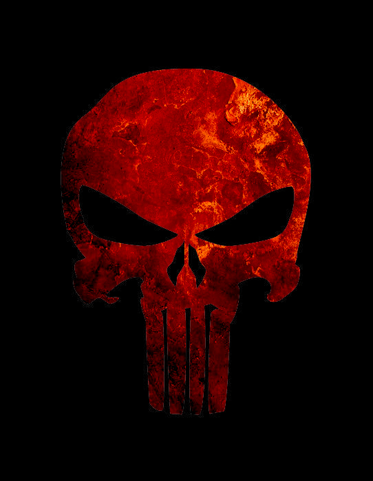 Punisher Skull Red By Mymomsaysimcool