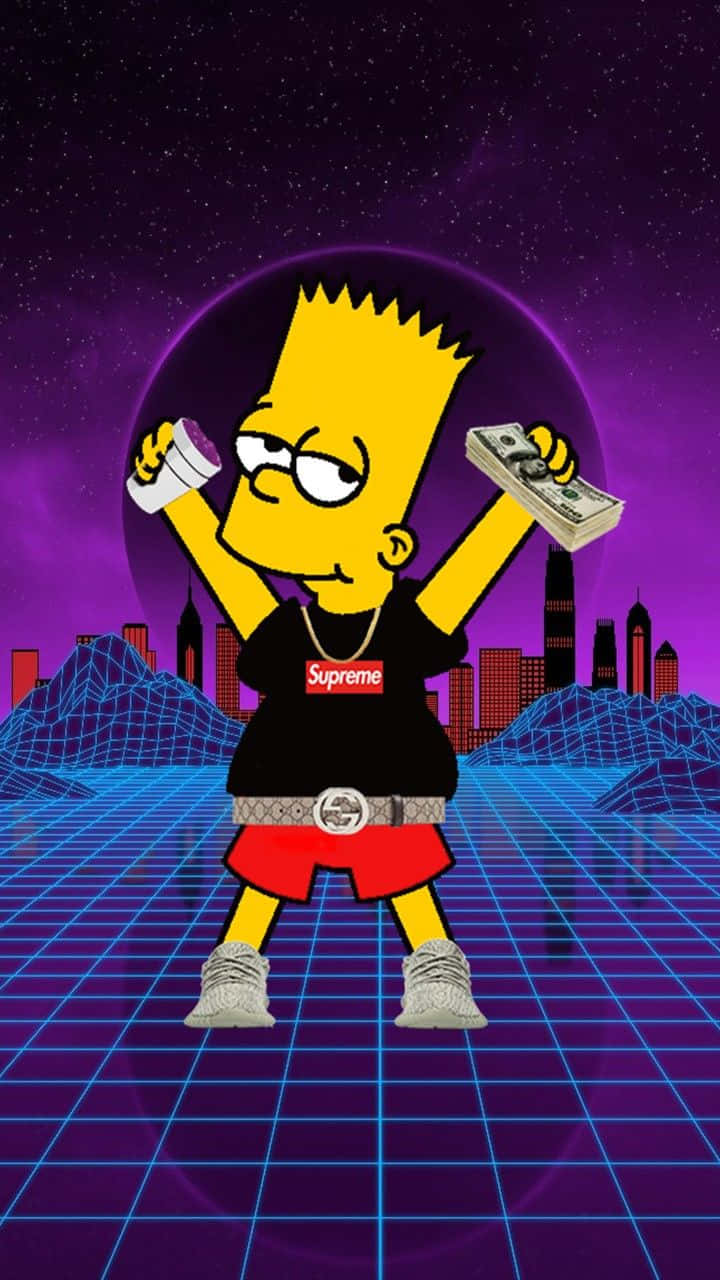 Bart Simpson Weed Wallpaper