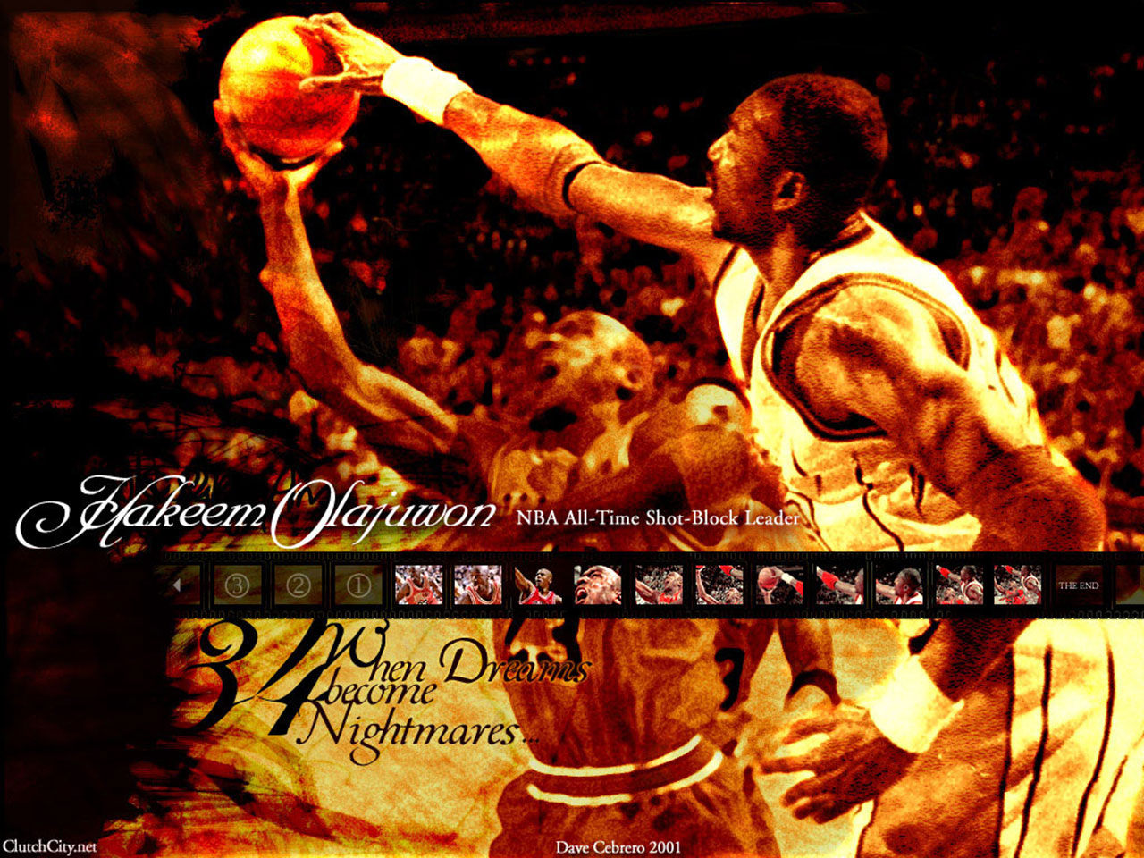 Hakeem Olajuwon Blocks Jordan Wallpaper Basketball At