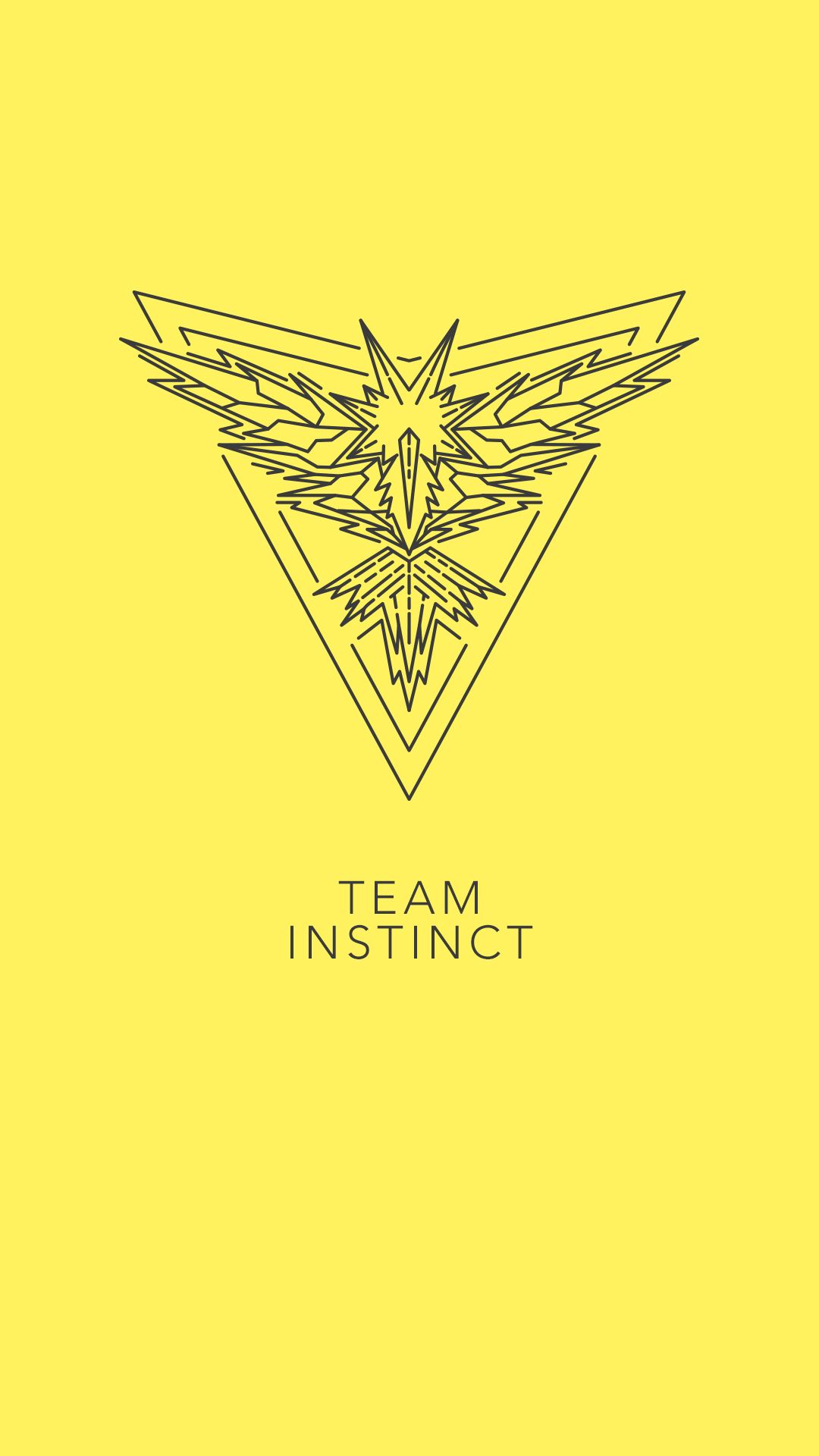 Team Instinct Pogo Pokemon Go Yellow Zapdos Phone Wallpaper