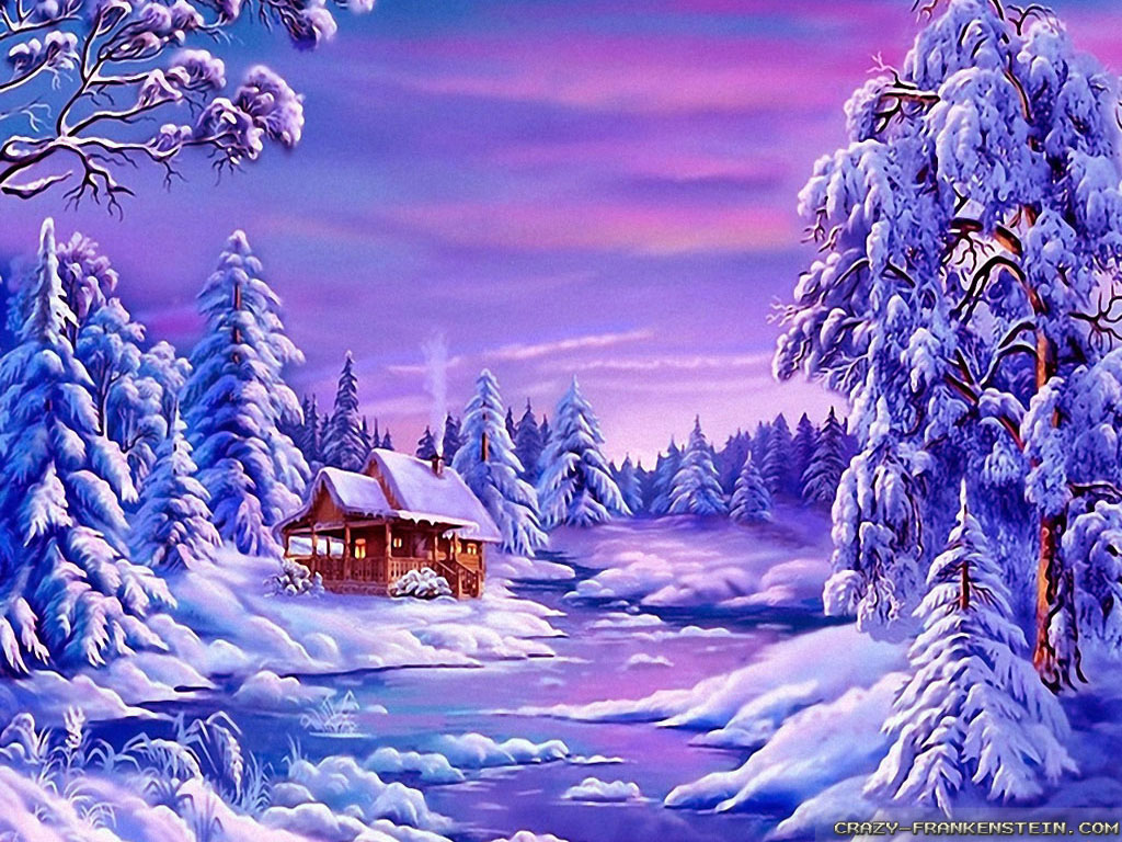 Snowy Winter Cottage Wallpaper IwallHD HD