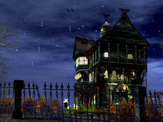 3d Haunted House Screensaver Halloween