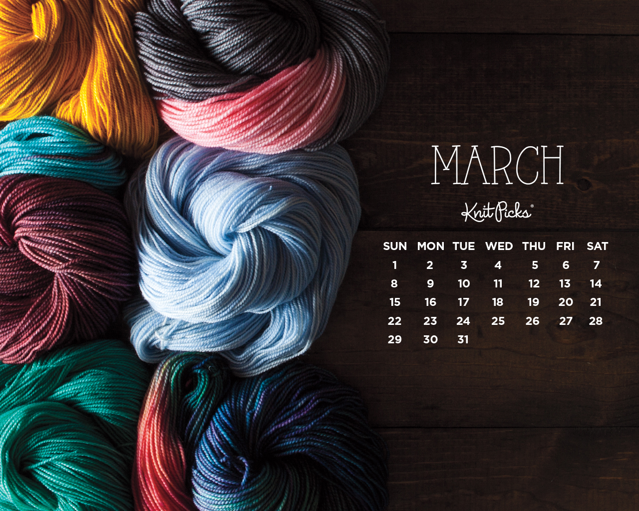 March Wallpaper Calendar Knitpicks Staff Knitting