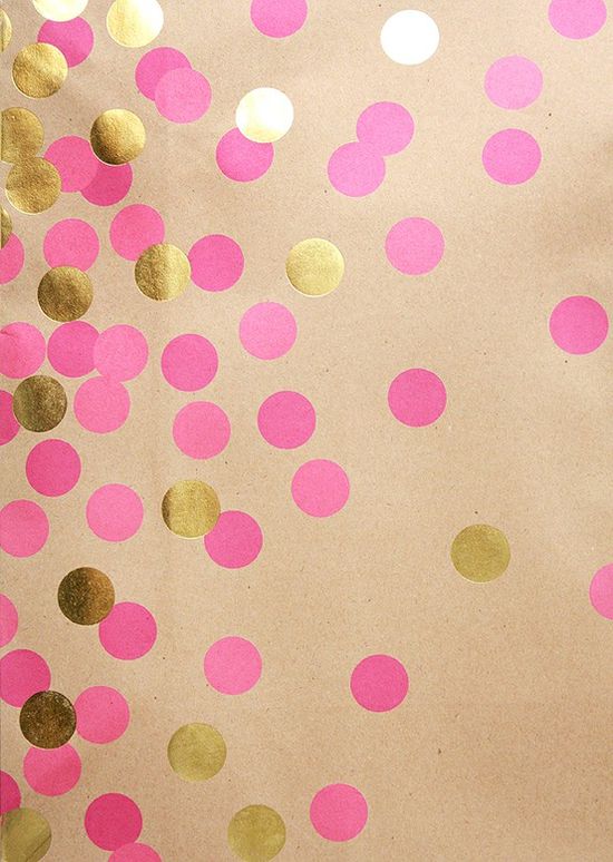 Phone Wallpaper Ideas Iphone wallpaper pink and gold polka dots 550x774