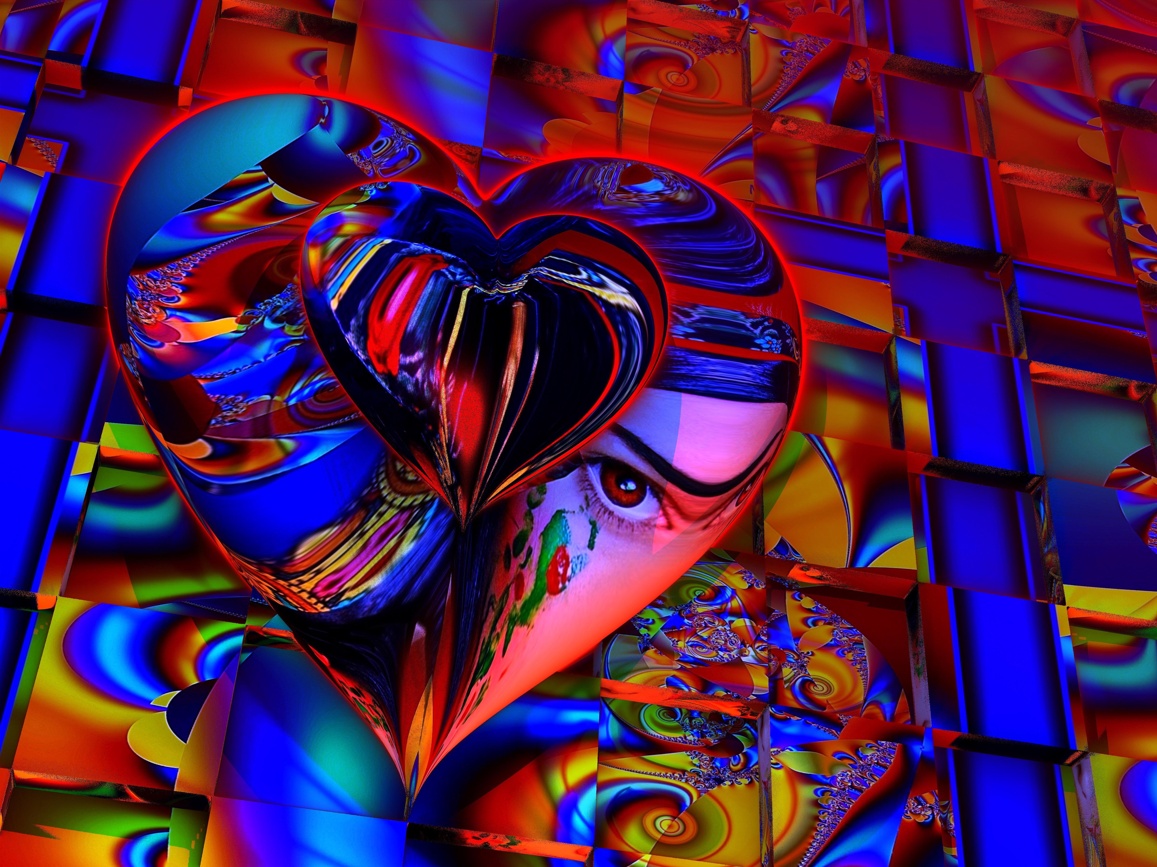 Artistic Heart 4k Ultra HD Wallpaper By Marije Berting