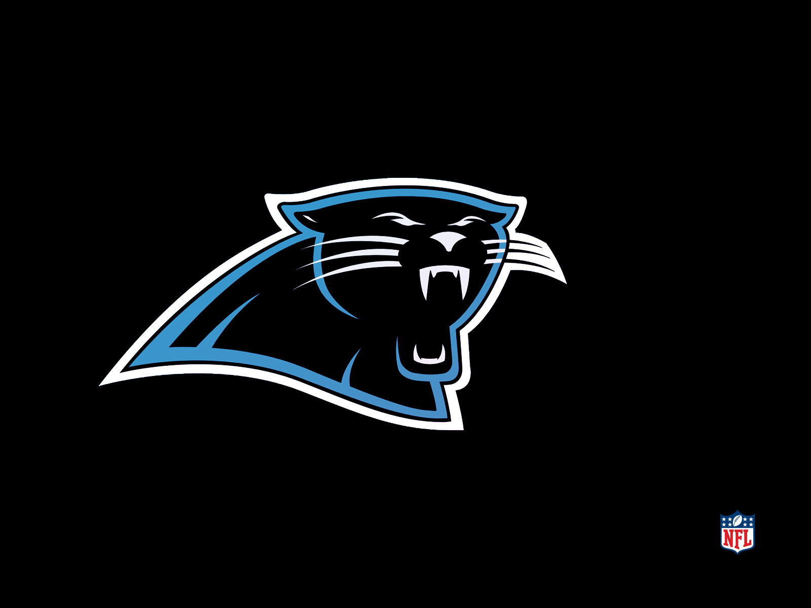 Nfl Carolina Panthers Official Logo On Black Background