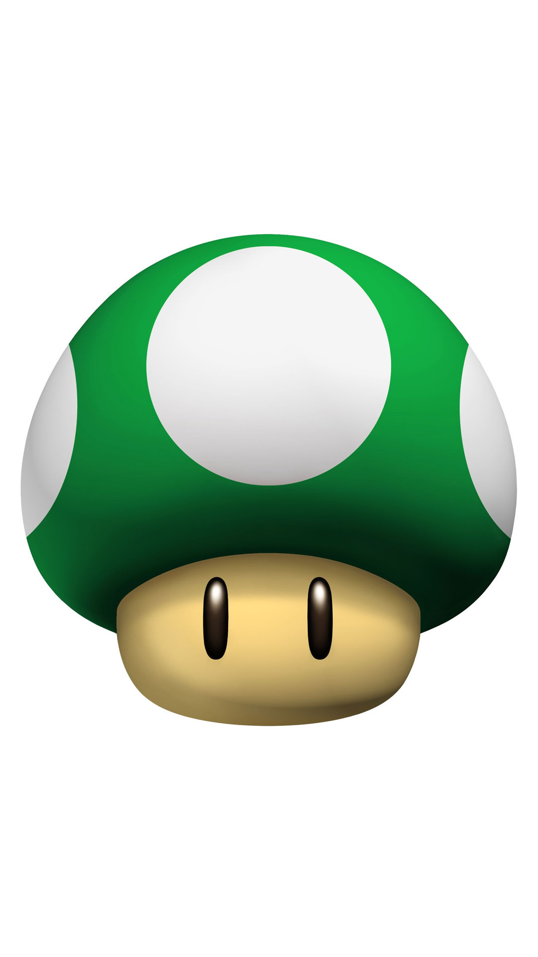 Green Mario Mushroom Up Mobile Wallpaper
