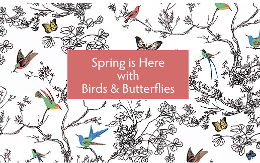 This Pattern Birds And Butterflies Adds A Touch Of Spring To Range